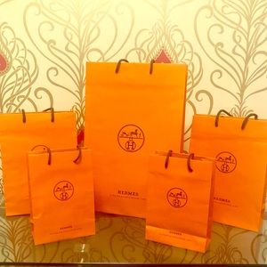 Genuine Hermes Shopping Bags - Set of 5